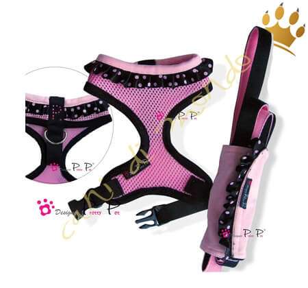 Softbrustgeschirr 3 in 1 Polka Dot Pink