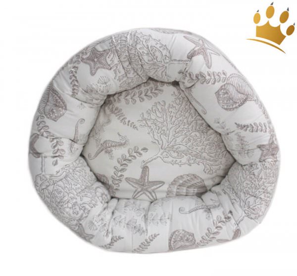 Hundebett Meerzeit Beige Rund