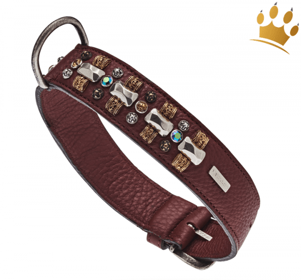 Malucchi Hundehalsband Petra 4cm Braun