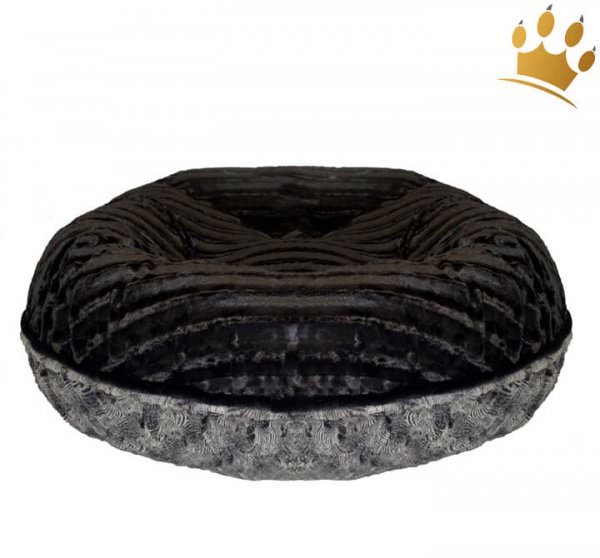 Hundebett Bessie & Barnie Bagel Artic Seal and Black Puma