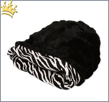 Hundebett Cuddle Cup Zebra Black