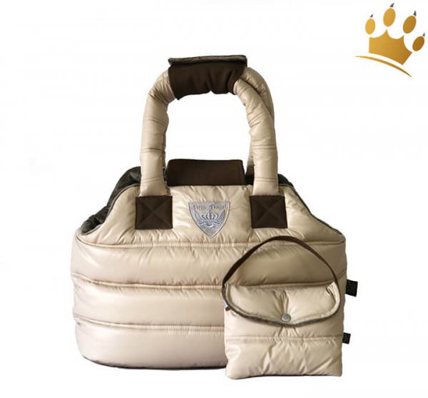 Puppyangel Hundetasche Love Down Padding Beige