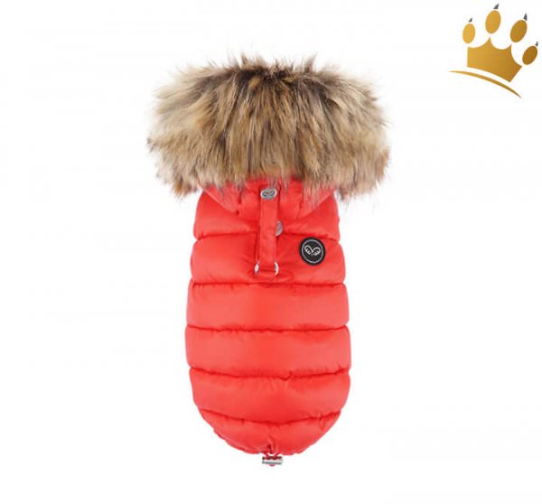 Puppyangel Hundeweste Double Down Hood Rot