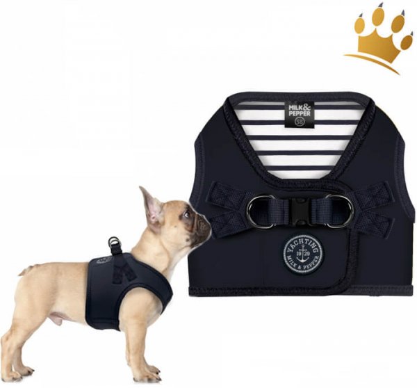 Milk & Pepper Step In Bully Hundegeschirr Erwan Blau