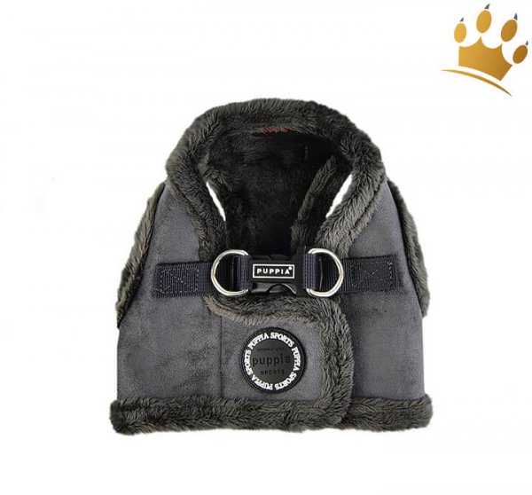 Puppia Step In Hundegeschirr Terry Grau oben