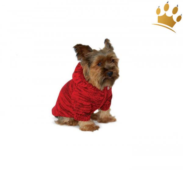 Hundepullover Hoodie Cross Rot