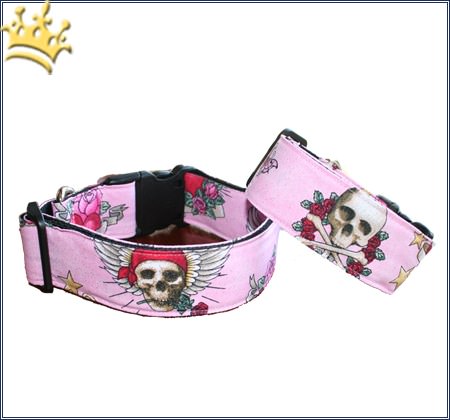Hundehalsband Skull for Roses