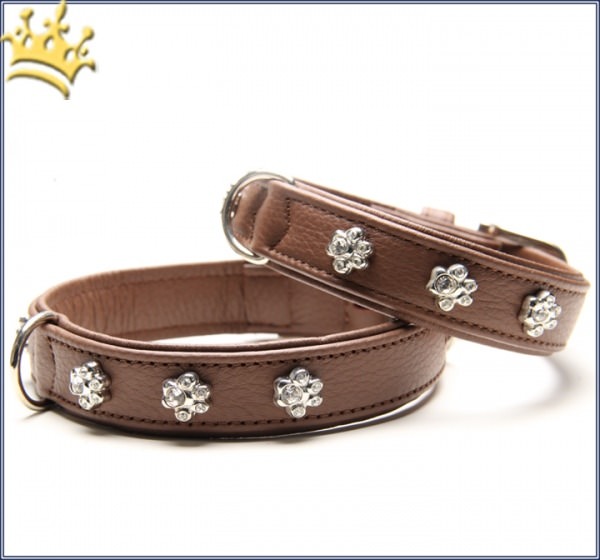 Hundehalsband Luxury Paw Braun