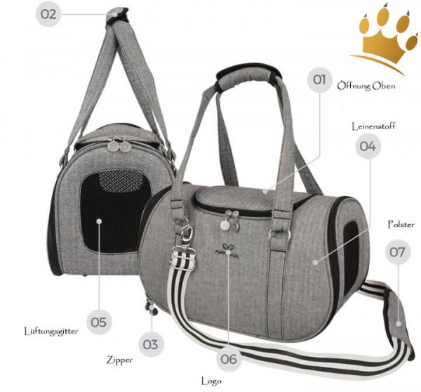 Puppy Angel Herrinbone Black