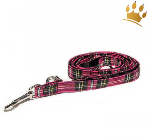 Hundeleine Tartan Pink
