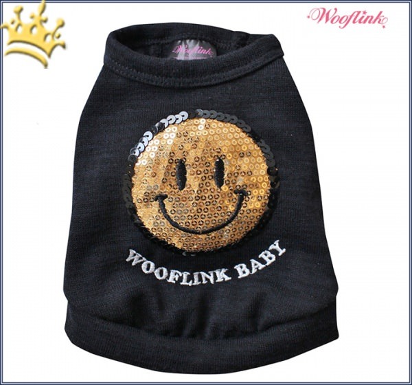 Wooflink HundeShirt Smile Black Hundeshirt Hundemode kleine Hunde