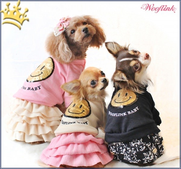 Wooflink Hunde-Shirt Smile Beige