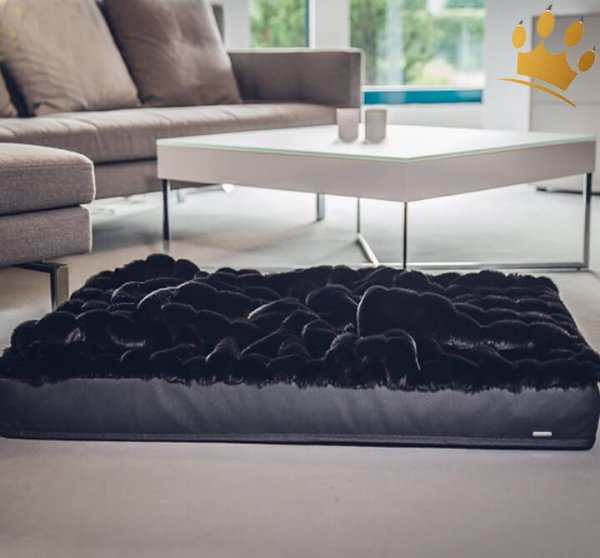 Hundebett mit Decke Buddelbett Schwarz