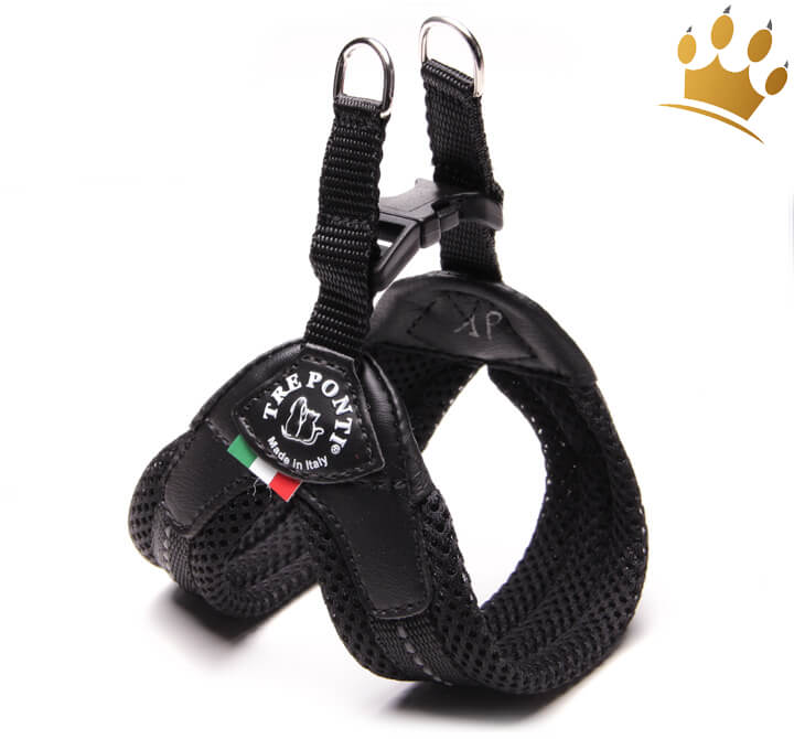 Tre Ponti Hundegeschirr Schwarz • Soft Hundegeschirr kaufen StepIn
