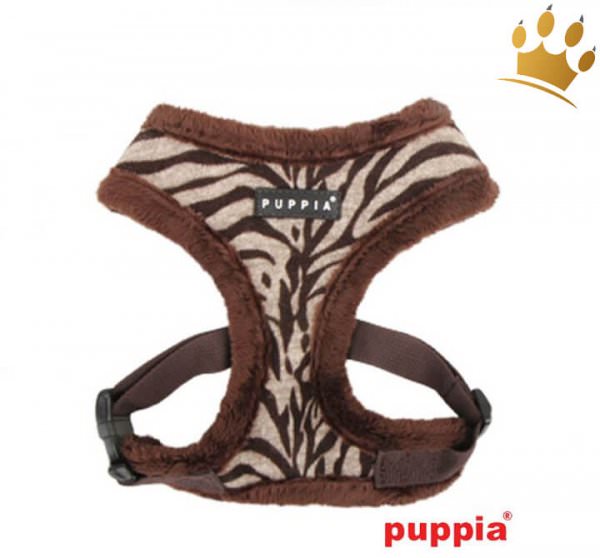 Puppia Softgeschirr Modern Zebra Braun