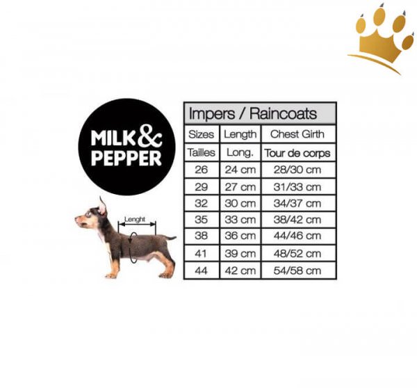 Milk & Pepper Hunderegenmantel Barbord Rot