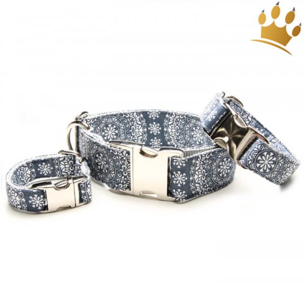 Hundehalsband Mandalas Royalblau