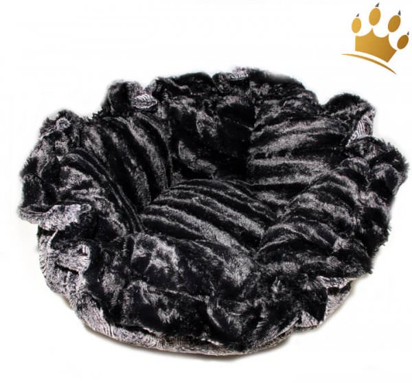 Hundebett Bessie & Barnie Cuddle Pod - Artic Seal - Black Puma