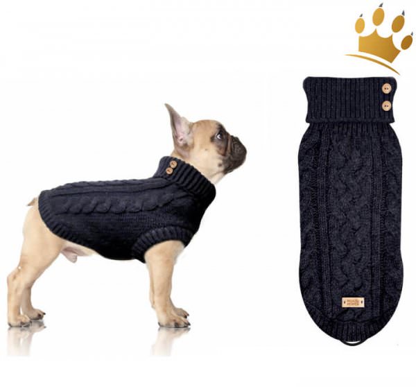Milk & Pepper Alister Bully/Mops Hundepullover Navy Blau