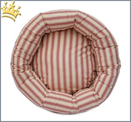 Hundebett Sylter Flair Rot Rund