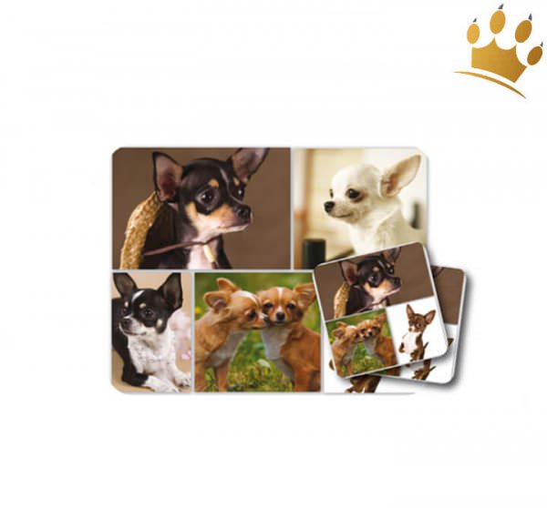 Mousepad & Untersetzer Chihuahua 3er-Set