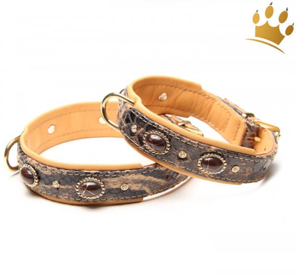 Hundehalsband Snake Deluxe Sand