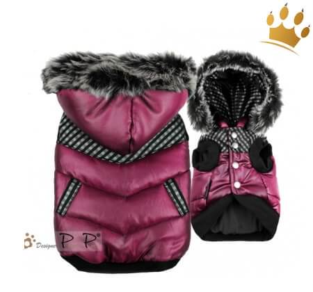 Hundesteppweste Chess Aubergine