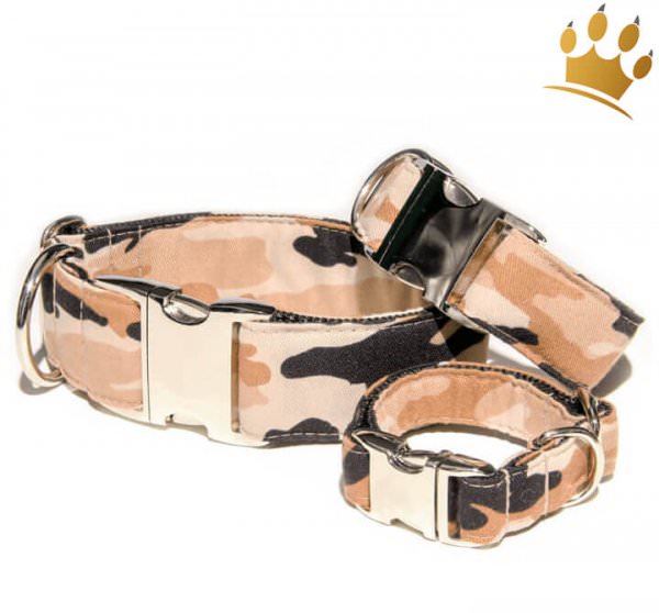 Hundehalsband Camouflage Deluxe Beige