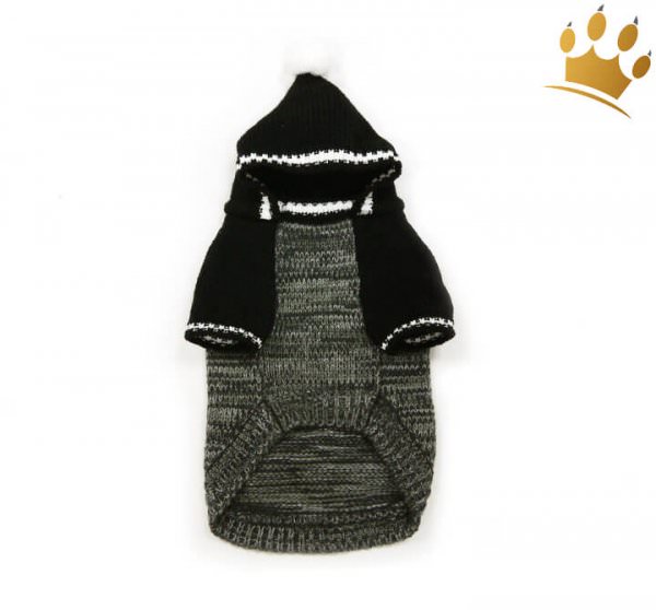 Hundepullover Hoodie Black and White