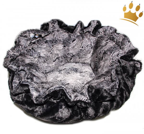 Hundebett Bessie & Barnie Cuddle Pod - Artic Seal - Black Puma