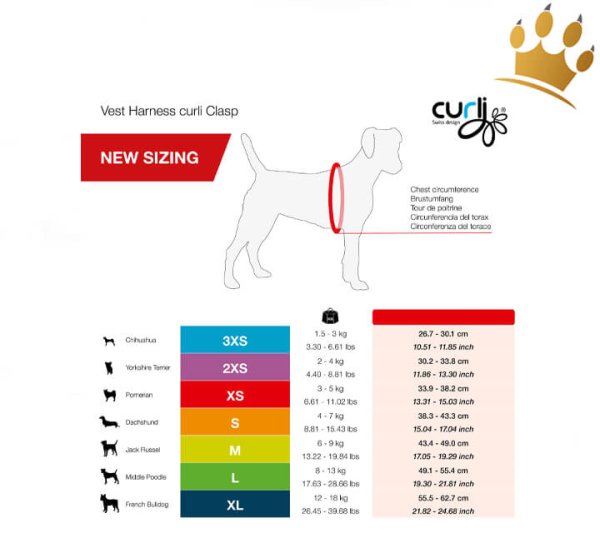 Curli© Vest Harness Clasp Air-Mesh Hellblau