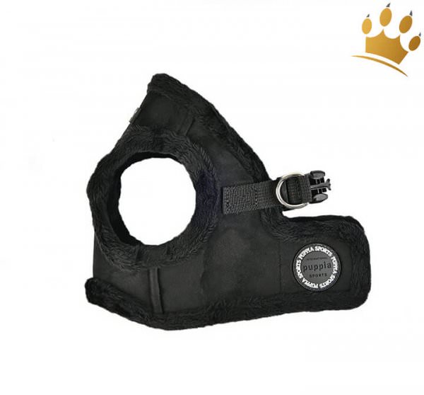 Puppia Step In Hundegeschirr Terry Schwarz seite