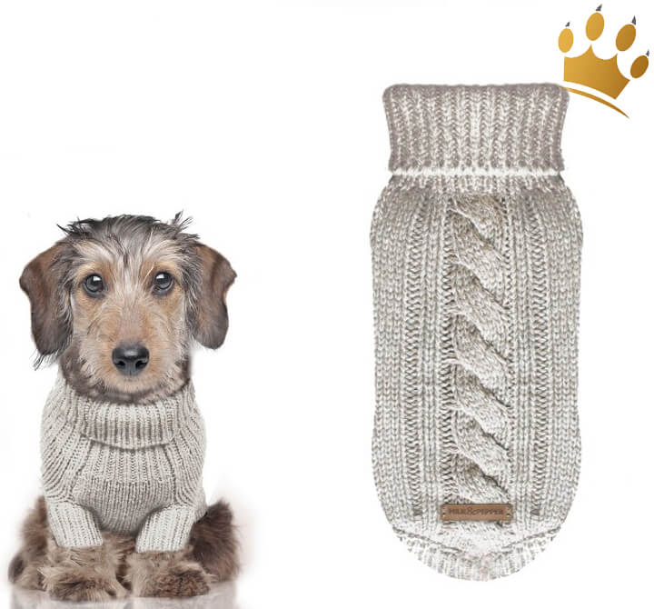 POPETPOP Hundepullover Leopardenmuster - Weicher Winterpulli Für Kleine Hunde