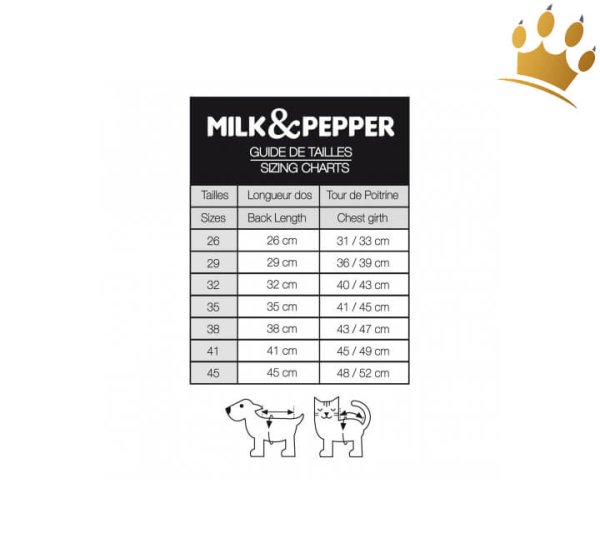 Milk & Pepper Hunderegenmantel Barbord Maritim