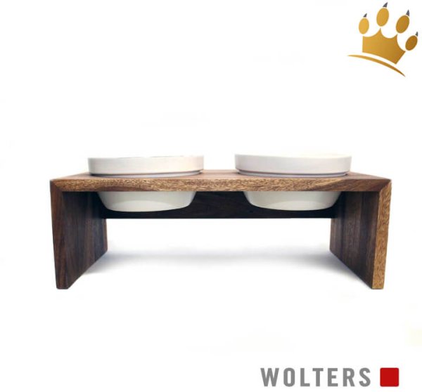 Premium Doppelnapf Gohan Teak