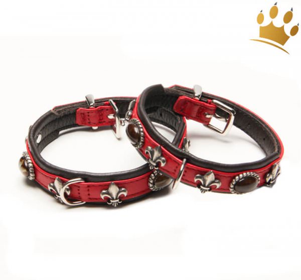Hundehalsband Mini Fleur Rot Petit