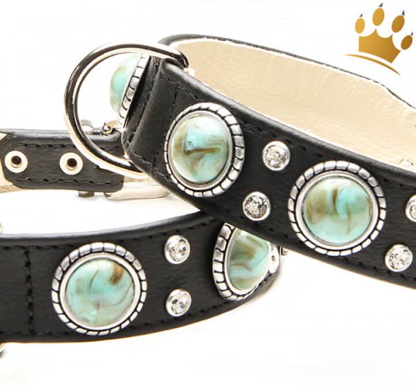 Hundehalsband Palma Deluxe Schwarz Detail