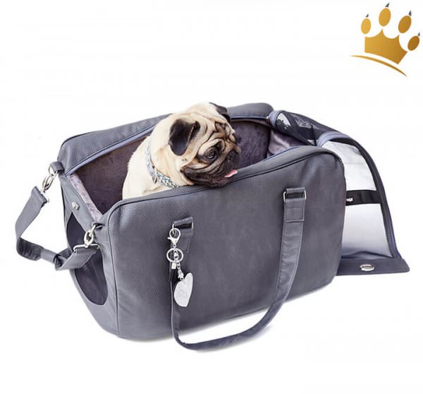 Hundetasche St. Tropez Nubuk Anthrazit Deluxe XL