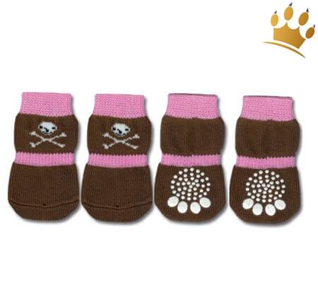 Hundesocken Scull Braun