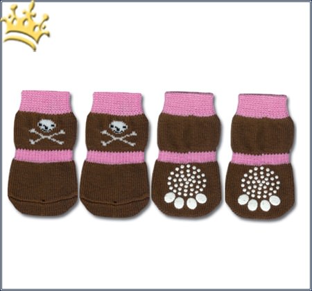Hundesocken Scull Braun