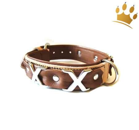 Hundehalsband Cross Over Braun