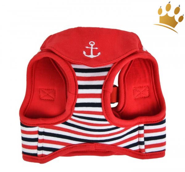 Puppia Step In Hundegeschirr Seaman Rot