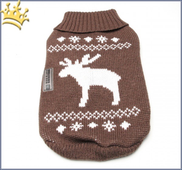 Hundepullover Little Elch Braun