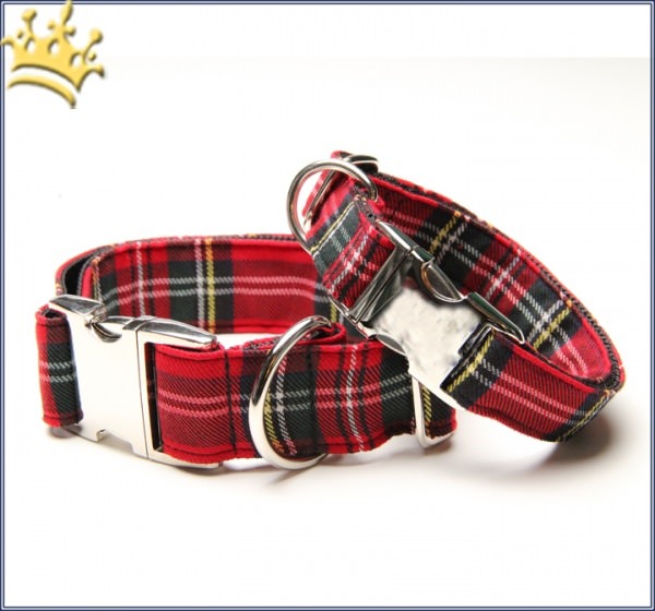 Hundehalsband Tartan-Look