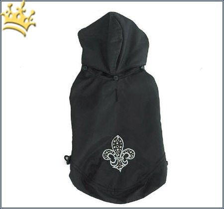Hundemantel Fleur de Lis Black