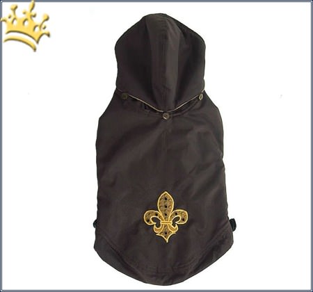 Hundemantel Fleur de Lis Schoko