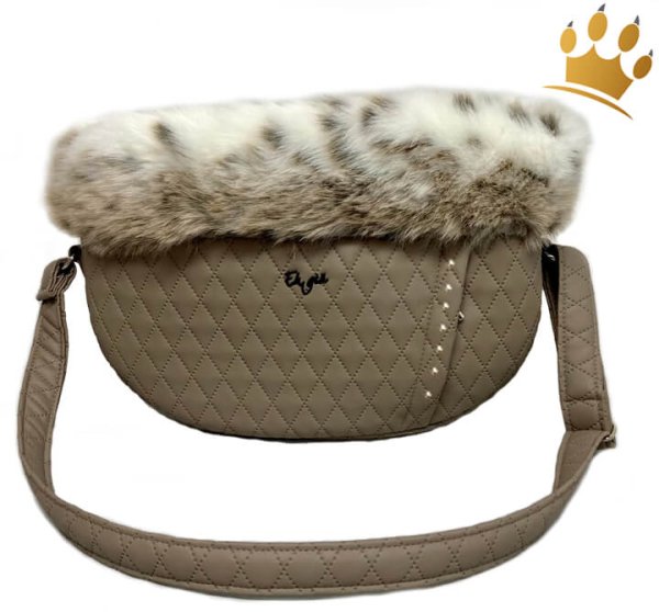 Hundetasche Cinci Leo Snow Taupe Fur