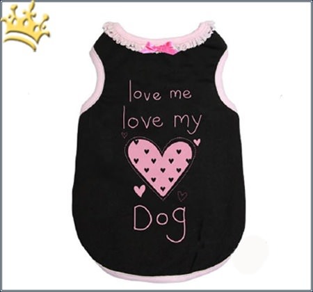 Hundeshirt Love me Love my Schwarz