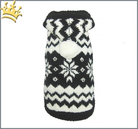 Hunde-Pullover Snowflake Noir