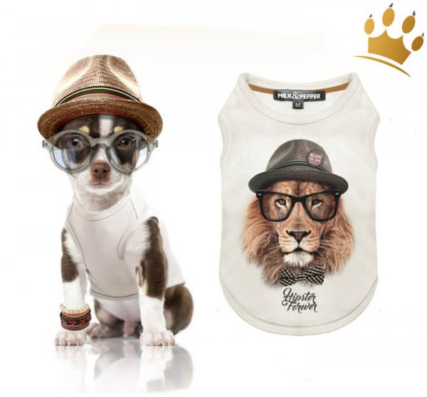 Milk & Pepper Hunde-T-Shirt Leo